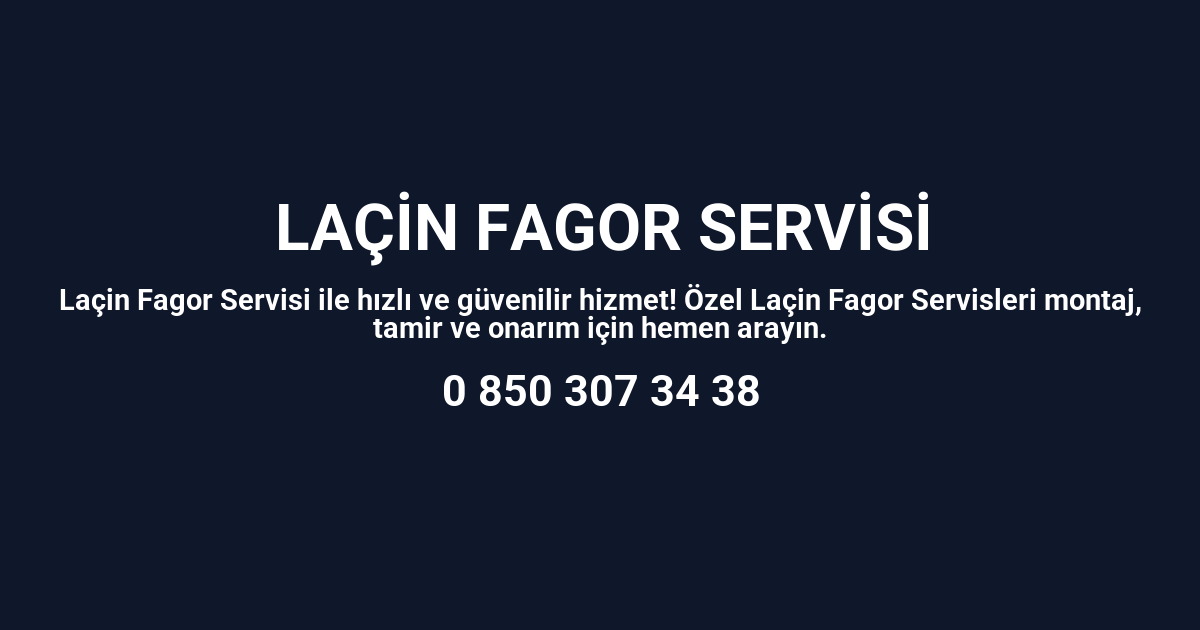 Laçin Fagor Servisi